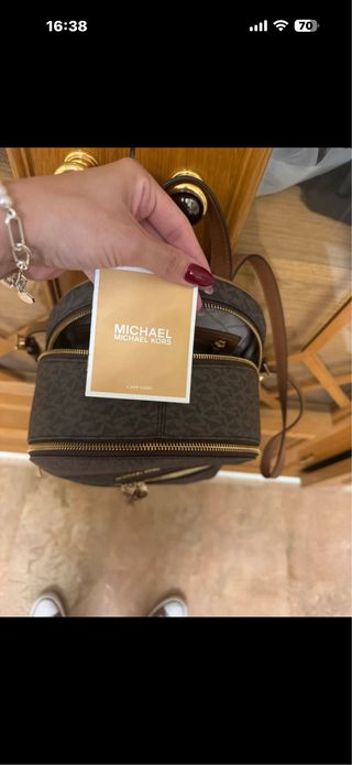 Mochila Michael Kors Beige y Marrón