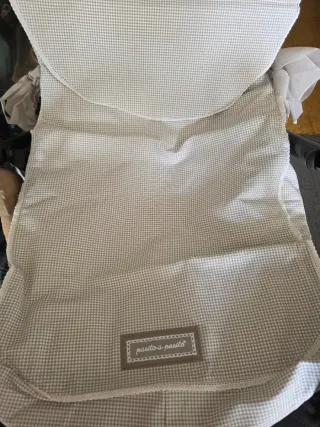 Funda capazo Pasito a Pasito cuadros beis