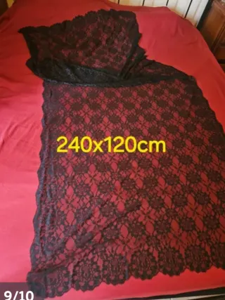 Mantilla Madrina Grande 240x120cm + Broche