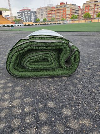 Césped artificial enrollado