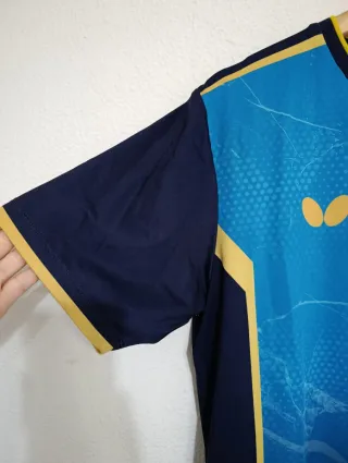 Maglietta Butterfly Tennis da Tavolo Blu/Giallo