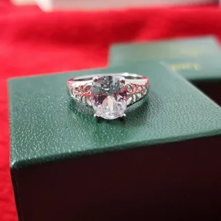 Anillo Plata 925 Circonita Ovalada