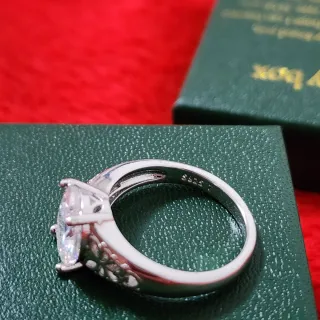 Anillo Plata 925 Circonita Ovalada