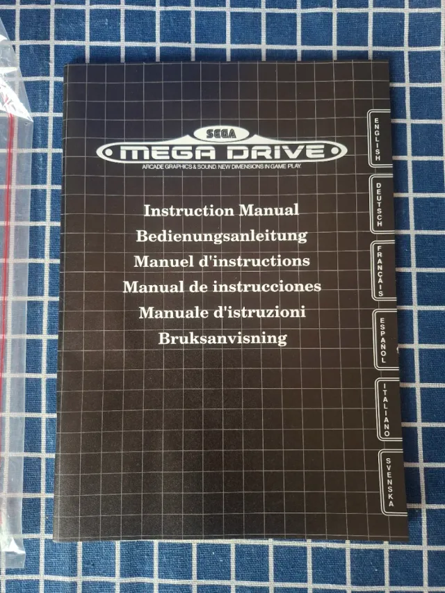 MEGADRIVE 1 ORIGINAL MANUAL + BOLSA