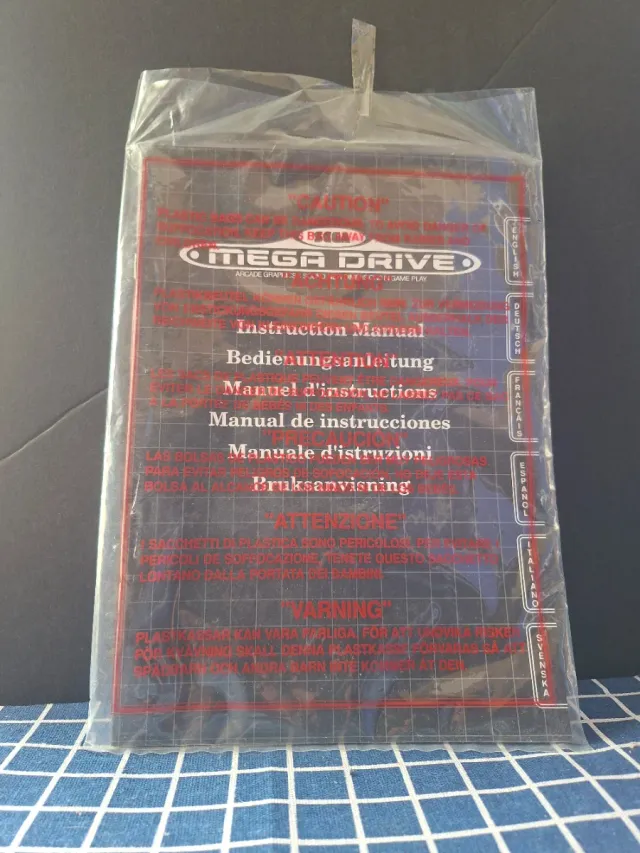 MEGADRIVE 1 ORIGINAL MANUAL + BOLSA