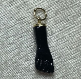 Colgante Mano Oro 18k Azabache + Regalo