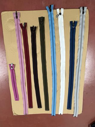 Lote de cremalleras por colores