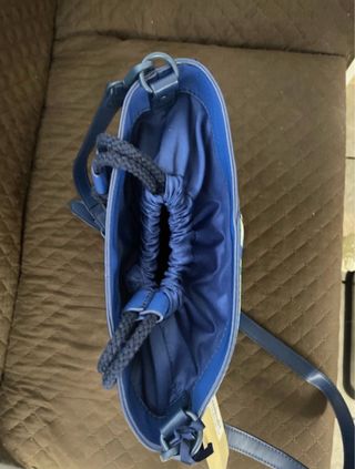 Bolso bandolera cuadros azul multicolor