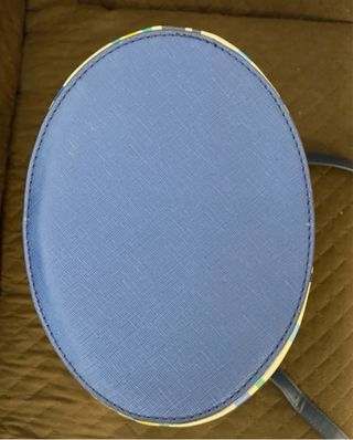 Bolso bandolera cuadros azul multicolor