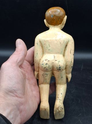 Antigua Figura votiva en madera de Mandalay