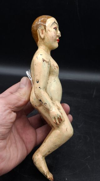 Antigua Figura votiva en madera de Mandalay