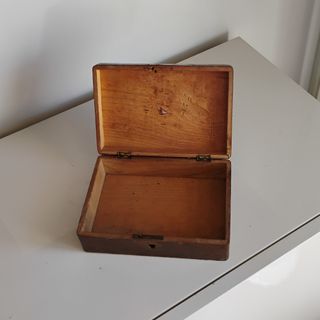 CAJA DE MADERA  ANTIGUA - ART DECO