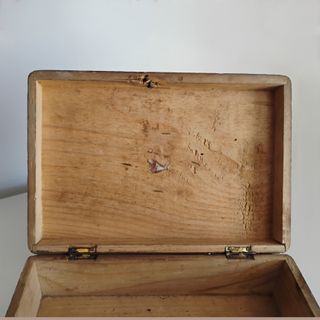 CAJA DE MADERA  ANTIGUA - ART DECO