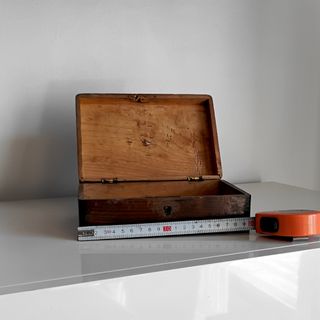 CAJA DE MADERA  ANTIGUA - ART DECO