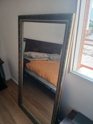 Espejo Antiguo Marco Dorado Tallado año 1975