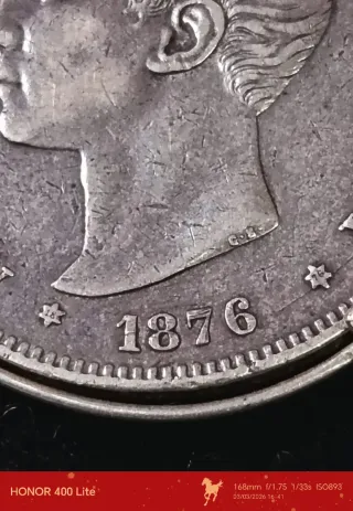 Llavero Moneda Alfonso XIII 1876 Plata