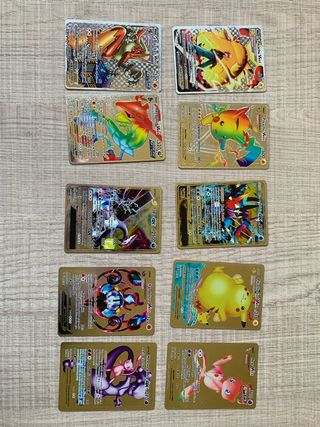 Cartas Pokémon Plateadas Varias