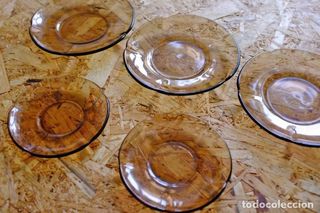Lote Platos Duralex Ahumados Vidrio