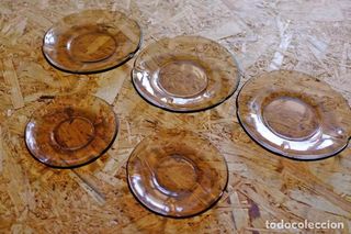 Lote Platos Duralex Ahumados Vidrio