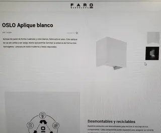 Aplique OSLO Faro Blanco Luz Indirecta