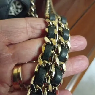 Bolso Purificación García Piel Negro Acolchado