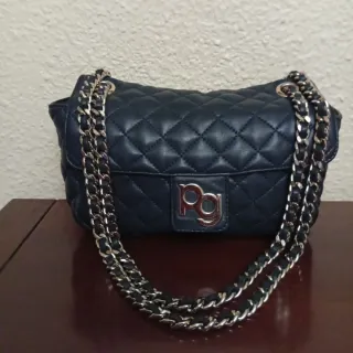 Bolso Purificación García Piel Negro Acolchado