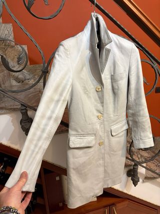 Giacca Trench donna in Vera Pelle Vintage
