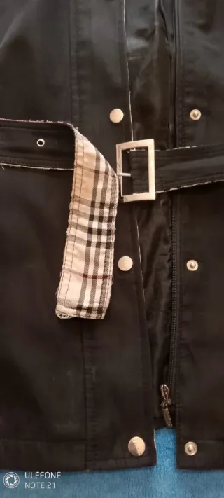 Impermeable Mujer Primavera Negro Multicolor