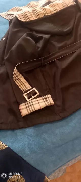 Impermeable Mujer Primavera Negro Multicolor