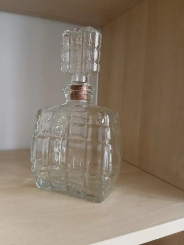 Botella licorera cristal tallado