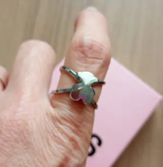 Anillo Tous Cruzado Oso Plata