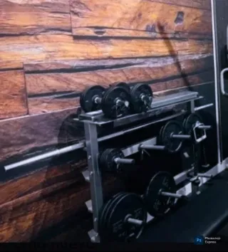 Soporte con pesas y mancuernas con varios pesos