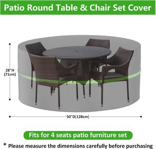 Fondello impermeabile per mobili da giardino rotondo 128x71 cm