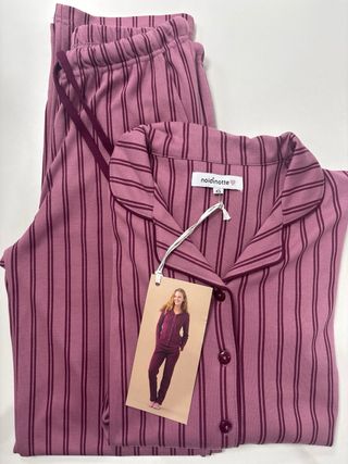 Pigiama donna noidinotte cotone caldo righe
