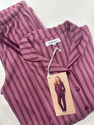 Pigiama donna noidinotte cotone caldo righe