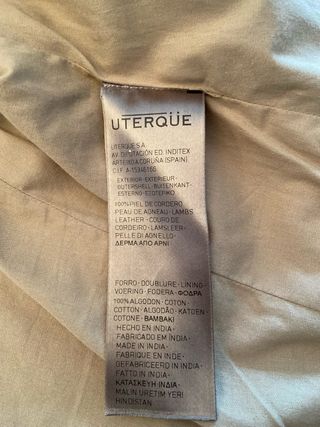 Chaqueta de piel de cordero, beige.