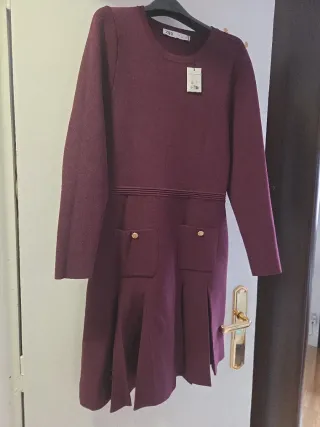 Vestido Zara Talla M Morado