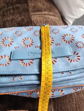Bandolera Desigual azul y naranja