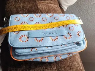 Bandolera Desigual azul y naranja