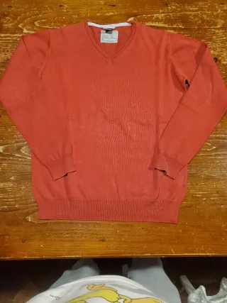 Maglia cotone scollo a V bambino 11-12 anni Zara
