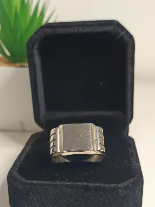 Anillo Sello Hombre plata de ley 21,4mm/T.61