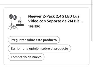 2 Luces LED Neewer 2.4G con Trípodes