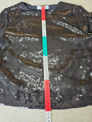 Top lentejuelas Mango