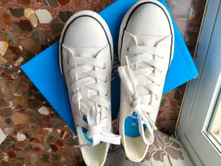 Zapatillas Mustang Lona Blancas Talla 37