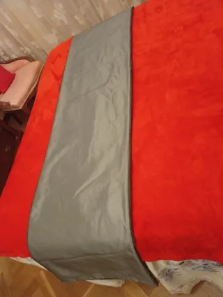 Estola piel sintética gris oscura