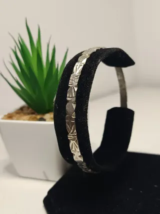 Pulsera Plata Ley Tallada