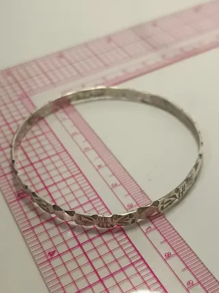 Pulsera Plata Ley Tallada