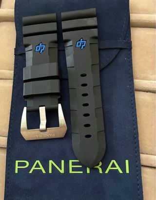 Correa Panerai Negra y Plateada