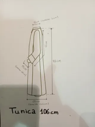 Túnica Prima Comunione Misura Standard