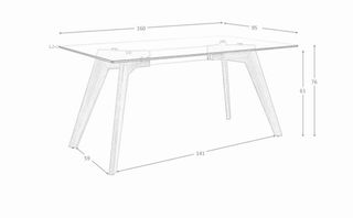 Mesa Comedor Angel Cerda Cristal y Madera
